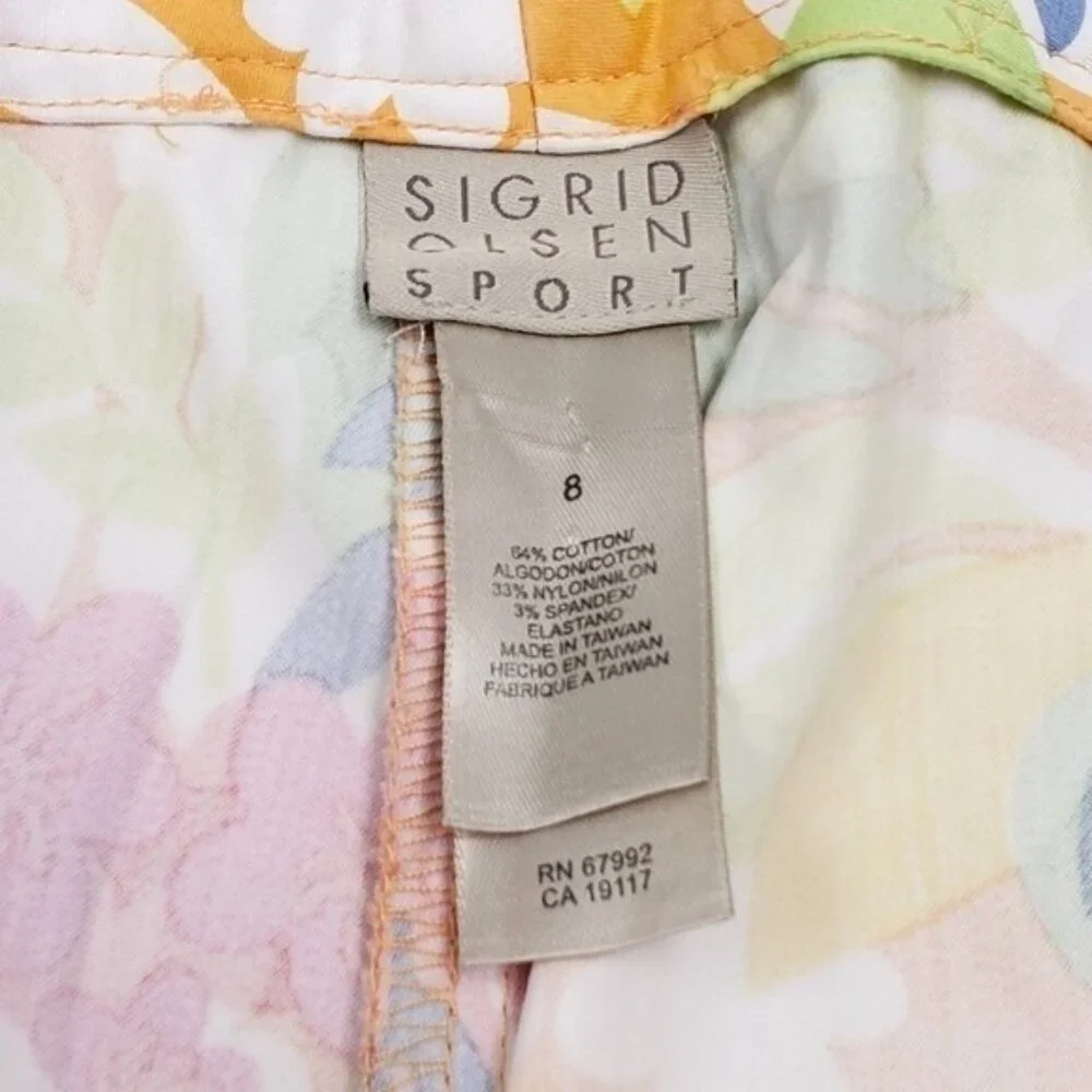 Sigrid Olsen Sport Womens Floral Pants Size 8 - Picture 7 of 7